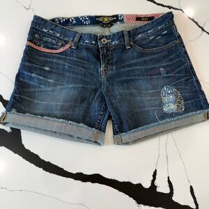Lucky Brand Riley Denim Roll-Cuff Shorts - Blue 8/29